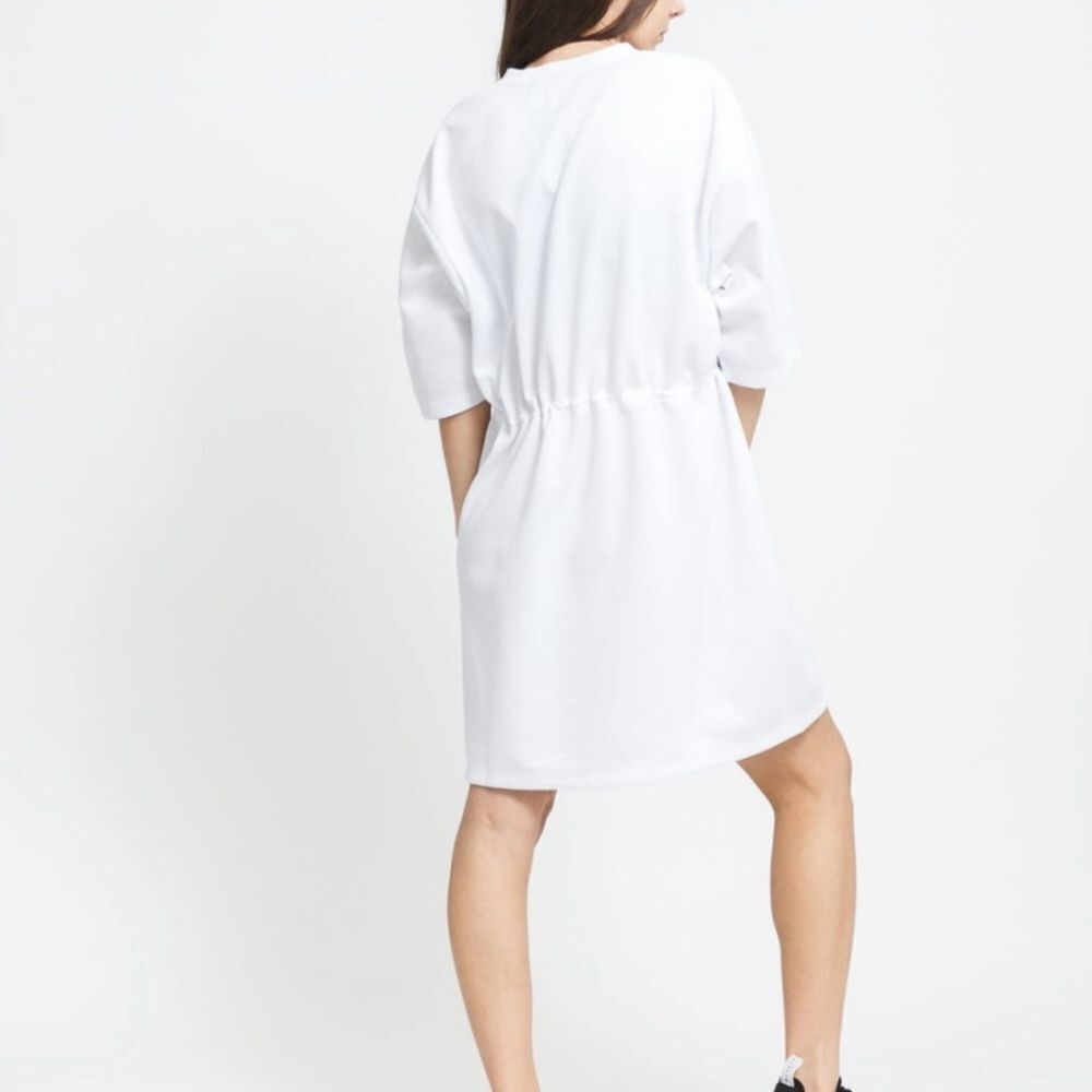 adidas Originals white logo string Tee Dress - Picture 6 of 13